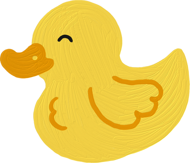 Cute Impasto Animal Duck